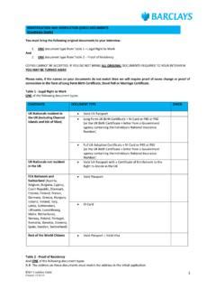 IDENTIFICATION AND VERIFICATION (ID&V) DOCUMENTS (Candidate  .